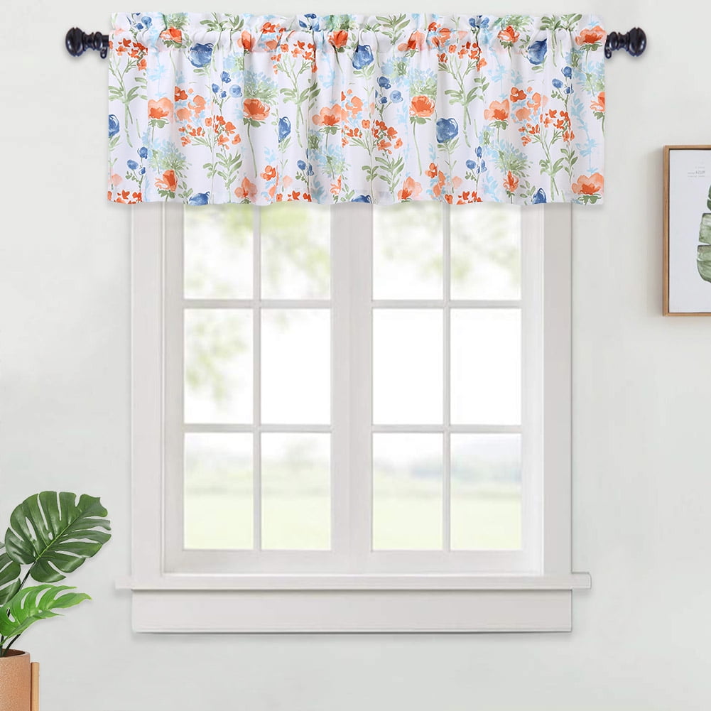 1PC Floral Garden Blackout Grommet Window Curtain Valance Decor Swag DIMA#1 