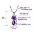 thumbnail image 4 of Kitten Cat Pendant Necklace for  Women Purple Cubic Zirconia Ginger Lyne Collection, 4 of 5