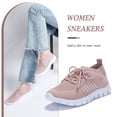 thumbnail image 3 of Non Slip Resistant Work Shoes Womens Casual Trainer Mesh Running Walking Extra Wide Sneakers, 3 of 8