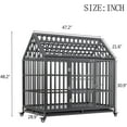 54" Heavy Duty Dog Crate Large Dog cage Strong Metal Dog Kennels and