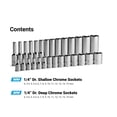 thumbnail image 2 of Capri Tools 1/4 in. Drive 6-Point Socket Set (Shallow & Deep Set / 4-15 mm), 2 of 6