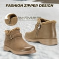 thumbnail image 6 of Fittington Womens Winter Boots Ankle Boots with Zippers Womens Booties Faux Warm Lining, 6 of 9