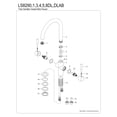 thumbnail image 3 of Kingston Brass LS8298DL Concord Two-Handle 1-Hole Deck Mount Vessel Faucet in Brushed Nickel, 3 of 4