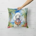 thumbnail image 2 of White Poodle Luau Throw Pillow 18 in x 18 in, 2 of 5