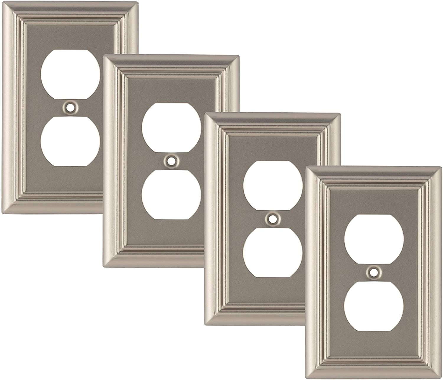 Pack of 4 Wall Plate Outlet Switch Covers by SleekLighting Decorative