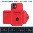thumbnail image 6 of Allytech iPhone 12 mini Case Wallet with Shoulder Strap, Luxury Back Cover for Girls Women PU Leather Shockproof Cards Holder Stand Magnetic Closure Phone Case for Apple iPhone 12 mini, Red, 6 of 9