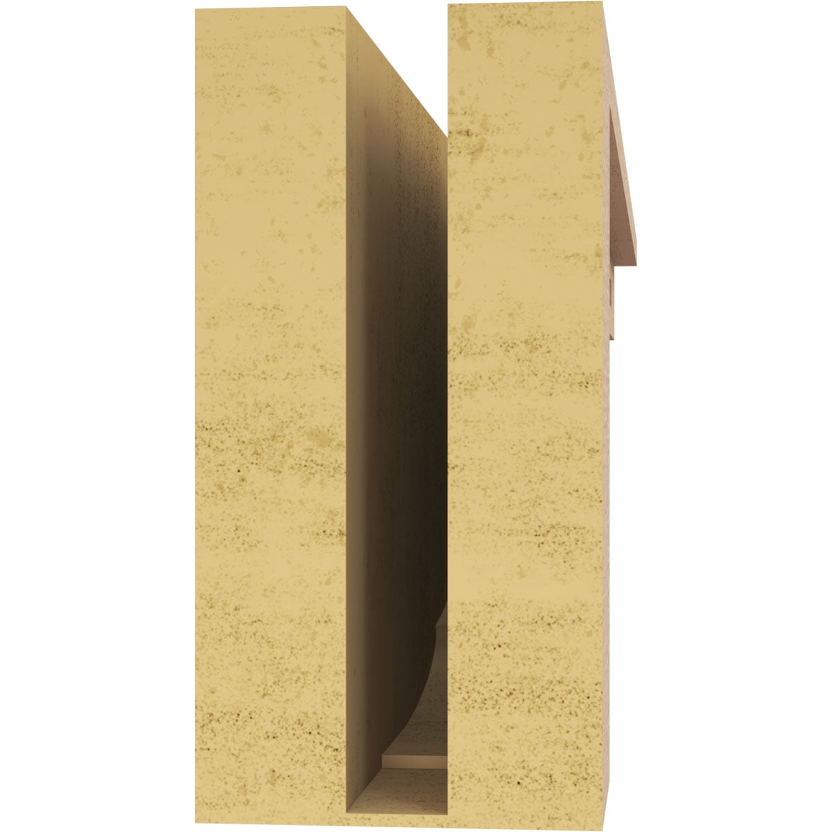 4"W x 24"D x 8"H Thin Highland Rough Cedar Woodgrain TimberThane Corbel, Primed Tan