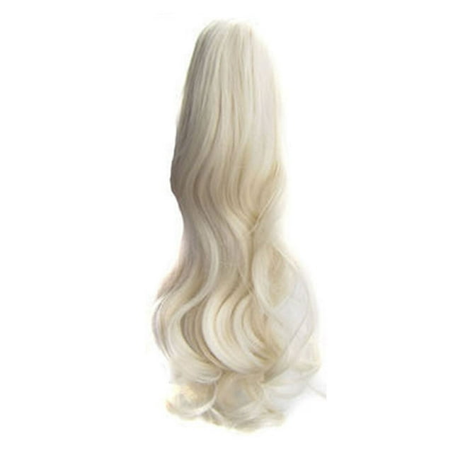 Extension de Queue de Cheval Longue et Bouclée 55cm pour Femmes et Filles, Extension de Cheveux Synthétiques