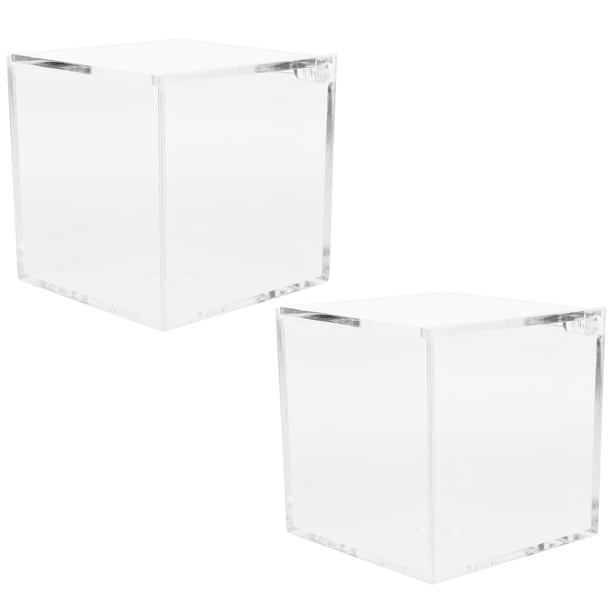 2 uds caja de acrílico transparente organizadores figuras de acción caja de exhibición mostrador acrílico vitrina