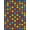 Red Blue Yellow, Pattern 3, variant on ODIKA 2'x3' Washable Throw Rug Non-Slip, Low Profile, Flatwoven, Easy Care Gamer Dice Motif Arcade Symbols Pixel Frame Alfombra Video for Hallway, Study Room