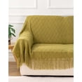 thumbnail image 1 of Knit Diamond Pattern Decorative Throw Blanket for Couch Chair Sofa Home Decor (Khaki, 50"x60"), 1 of 6
