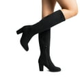 thumbnail image 7 of DREAM PAIRS Women Suede/Pu Classic Chunky Heel Platform Knee High and Up Boots MIDLE, 7 of 7