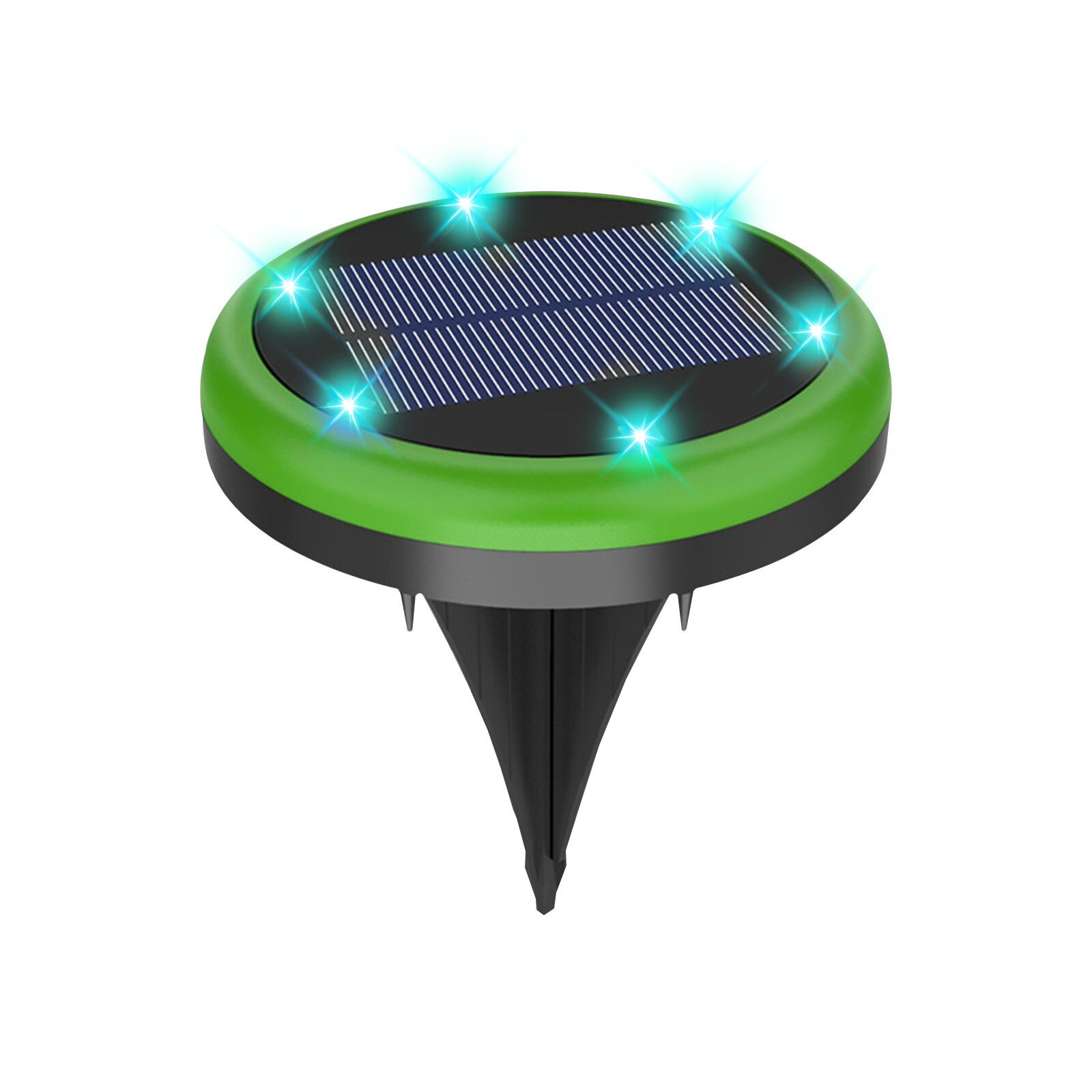 Solar Ground Lights Outdoor With 6 LED Lamp Beads Disk Lights Garden