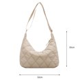 thumbnail image 2 of Bolso bandolera de moda para mujer Color sólido acolchado de gran capacidad para otoño invierno, 2 of 9