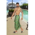 thumbnail image 2 of LA LEELA Men's Bath Trunk Swimwear Sarong Pareo Beach Wrap One Size Fern, Leaves Summer Vacation Party, 2 of 5