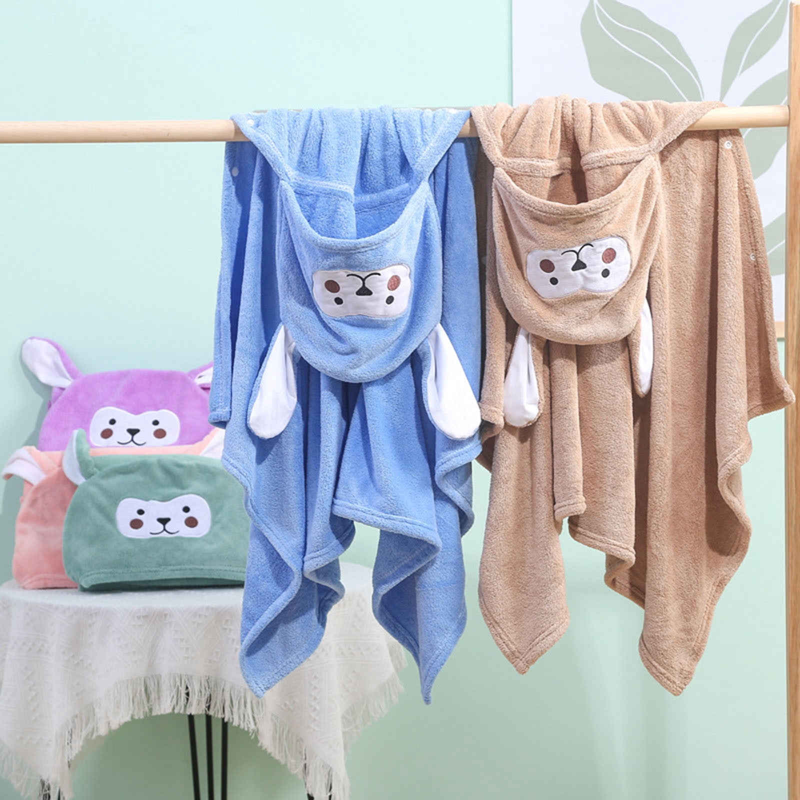 Tanuse Premium Hooded Towel for Kids, Ultra Soft and Extra Large Cotton Bath Towel with Hood for Boys and Girls, Absorbent and Machine Washable, Fun Design for Beach and Pool 1X Bath Towel