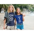 thumbnail image 4 of Funny Captain & First Mate Nautical Sailing Matching T-Shirts Set Couples Gift Captain Navy Large / First Mate Blue XX-Large, 4 of 7