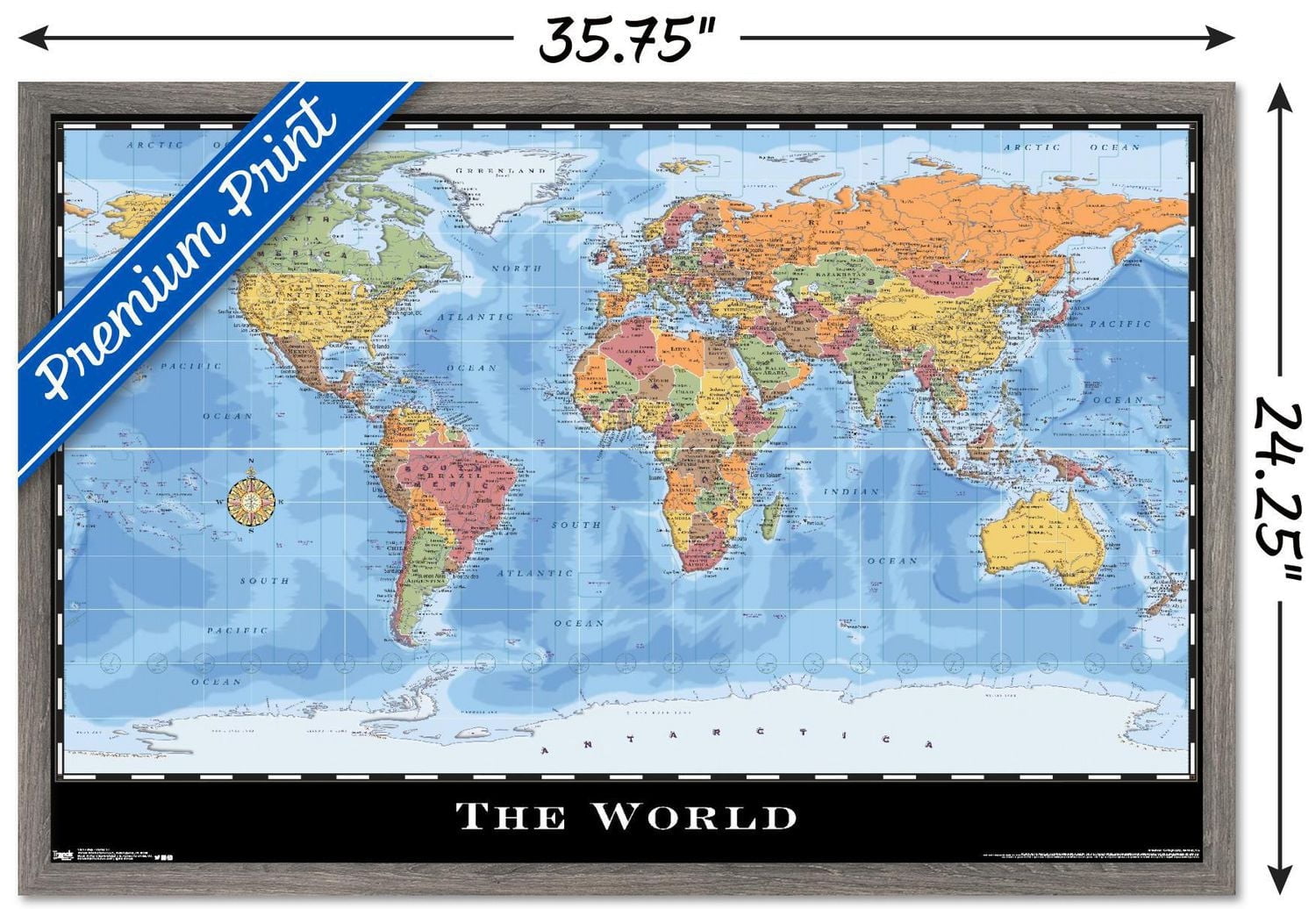 Map - World Wall Poster
