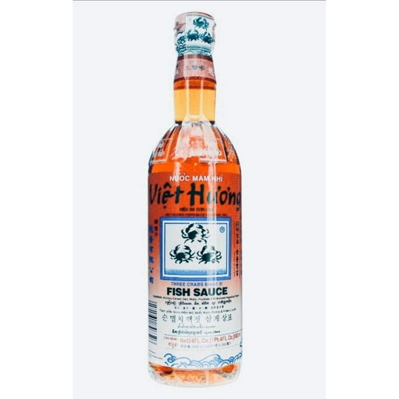2 PACK, Three Crabs Brand Fish Sauce, 24 oz bottles (Nuoc Mam Nhi).
