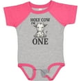 thumbnail image 3 of Inktastic Holy Cow I'm One Birthday Boys or Girls Baby Bodysuit, 3 of 5