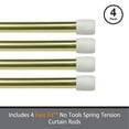 thumbnail image 3 of Kenney  Fast Fit No Tools 7/16" Spring Tension Rod, 4-Pack 28-48" - Brass, 3 of 5