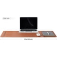 thumbnail image 2 of Dual Sided Leather Desk Mat - Waterproof Desk Pad for Office and Home - Desk Organization and Accessories - Ideal for Large Mouse Pad and Desk Mats on Top of Desks(Brown+Gray,36"x 17"), 2 of 7