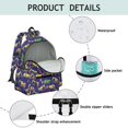 thumbnail image 4 of Excavator and Cloud Blue Pattern Cute School Backpack with Padded Back and Adjustable Shoulder Straps 13.4"x11"x4.7", 4 of 5