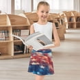 thumbnail image 6 of Girls' Skorts Elastic Waist Skorts with Inner Shorts Athletic Workout Shorts Skirts Stars and Sparkles Large, 6 of 9