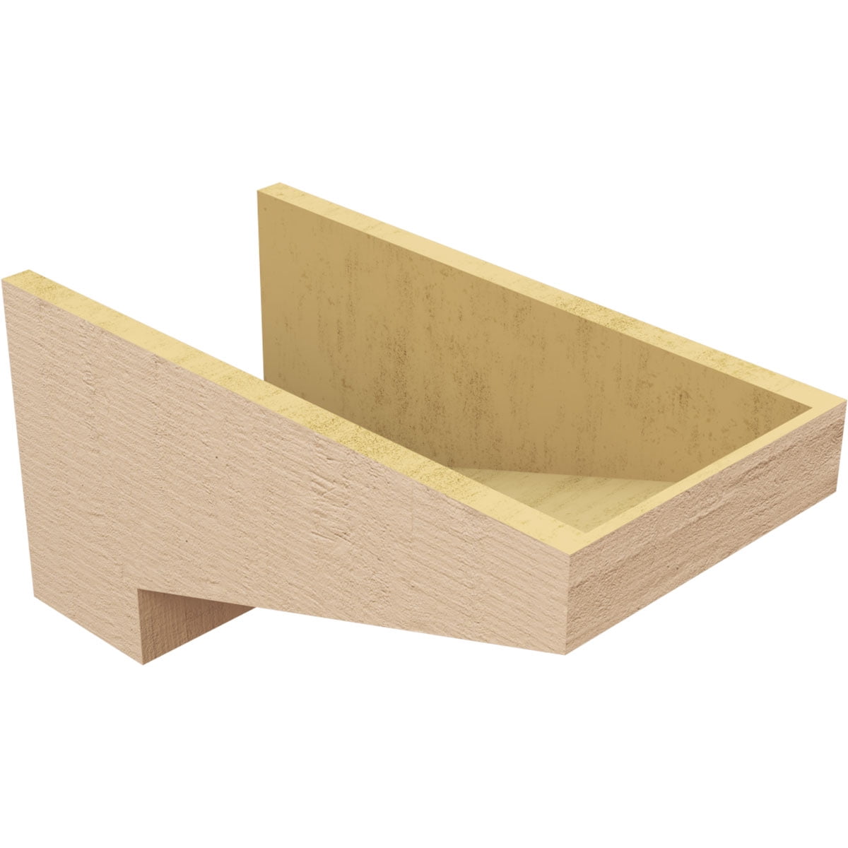 11"W x 22"D x 11"H Wide Clemmons Rough Cedar Woodgrain TimberThane Corbel, Primed Tan