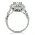 thumbnail image 2 of SZUL Women's 2 Carat TW Princess Diamond Estate Engagement Ring in 14K White Gold (J-K-L Color, I2-I3 Clarity), 2 of 4