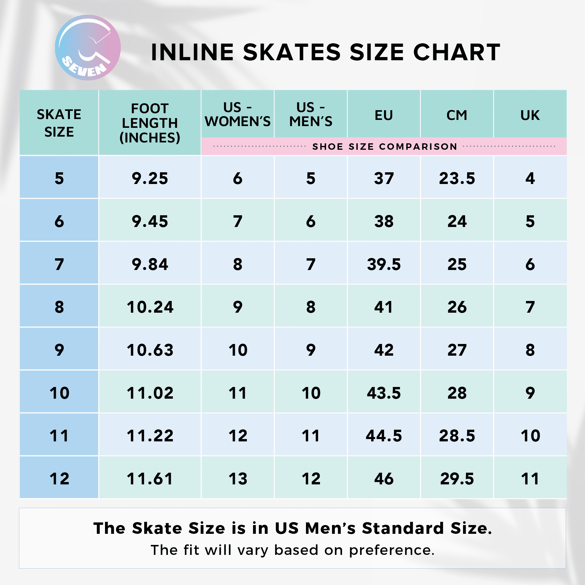 C7skates Rainbow Nostalgic Adult Inline Skates For Women and Adult, Size 11