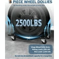 thumbnail image 6 of BouPower Set of 4 Car Wheel Dolly, 10000 LBS Heavy-Duty Carbon Steel Vehicle Moving Dolly with Brakes, Tire Wheel Mover for Cars, Trucks, Trailers, Motorcycles and Boats, 6 of 6