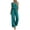 Green, variant on Women's Jumpsuit All Season wide leg drawstring waist with pockets soft fabric lightweight and breathable fabric Brown M
