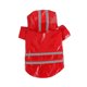 thumbnail image 1 of Xiao Hua Poncho impermeable para perros con capucha transparente y dos patas, chaqueta impermeable con banda reflectante para perros pequeños, medianos y grandes (rojo, S), 1 of 4