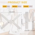 thumbnail image 2 of Uxcell 6 Pcs Trivet de Silicona Plegable, Alfombrillas para Ollas y Sartenes Calientes, Soporte Antideslizante Resistente al Calor para Platos Tazas Encimera de Cocina Superficie de Mesa, Blanco, 2 of 7