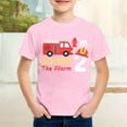 thumbnail image 2 of shoper Car Tees, Boys Shirts Size 8 Vehicle Print Crew Neck Short Sleeve Soft Summer Tops Back to School T-Shirts Toddler To Big Kid Light Pink 120, 2 of 5