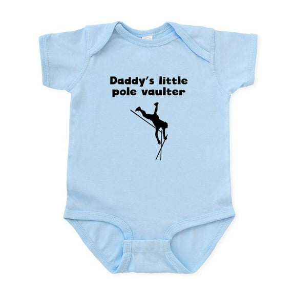 CafePress - Daddys Little Pole Vaulter Body Suit - Baby Light Bodysuit, Size Newborn - 24 Months