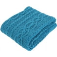 thumbnail image 5 of Battilo Teal Blue Throw Blanket,Chenille Cable Knit Throw Blankets,Cozy Decorative Turquoise Throw,Housewarming Gifts,51"x67", 5 of 6