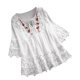 thumbnail image 1 of Gibobby Blusas Manga Larga Mujer Blose for Women Olid Color Daily Loose Tops（Blanco， XXL), 1 of 3