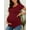 Red, variant on Yawrut Women's Fashionable Maternity Wear, Ruffled Pleated Elastic and Comfortable Black Short-Sleeved Maternity Top