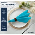 thumbnail image 4 of Ruvanti Cloth Napkins set of 12, 18x18 Inches Napkins Cloth Washable, Soft, Durable, Absorbent, Cotton Blend. Table Dinner Napkins Cloth for Hotel, Wedding Event, Parties - Sky Blue, 4 of 9