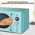 thumbnail image 3 of Total Chef Retro Microwave Oven, 0.7 Cu Ft, 8 Pre-Sets, 700W, Blue, 3 of 5