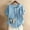 Blue, variant on Womens Tops Women's Summer O-Neck Short Sleeve Butterfly Printed Loose Shirt Tops Blouse