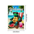 thumbnail image 4 of AMHNF Linen Garden Flag for Spring Summer Home Outdoor Garden Yard Door Decor 12x18 inch - Welcome Beach Turtle Design, 4 of 5