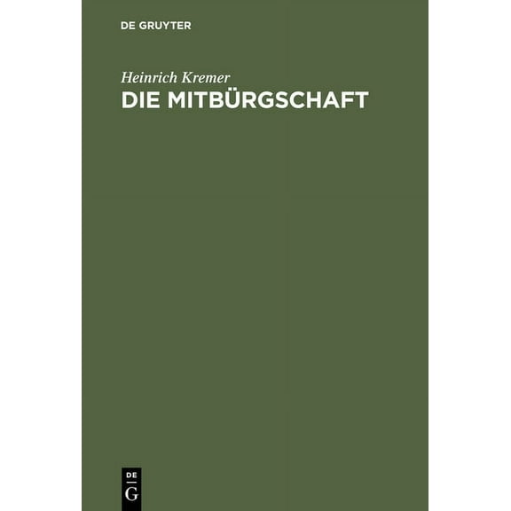 Die Mitbürgschaft, (Hardcover)