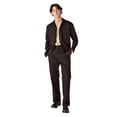thumbnail image 4 of Dickies Men's Long Sleeve Work Shirt, Dark Brown, 2XLT, 4 of 5