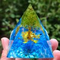 thumbnail image 2 of July Memor Orgonite Pyramid Amethyst Peridot Crystal Energy Purify Mind Crafts (C), 2 of 6