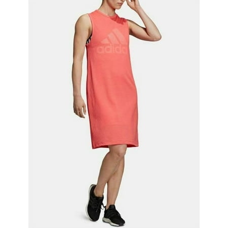 Women's adidas Sports ID Mesh-Overlay Sleeveless Dress Coral Size XXS