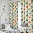thumbnail image 5 of Blackout Kids Curtains,Beige Colorful Dinosaurs Pattern Childrens Insulated Curtains Set Of 2,Bedroom Essentials,Toddler Room Decor 52"x84", 5 of 5