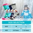 thumbnail image 6 of HYCLES Kids Ski Socks, Long Keen High Thermal Winter Socks for Boys, 2 Pairs Colorful Warm Ski Socks for Children, Soft Breathable Winter Outdoor Ski Socks for Skiing Skating Snowboarding, 6 of 6